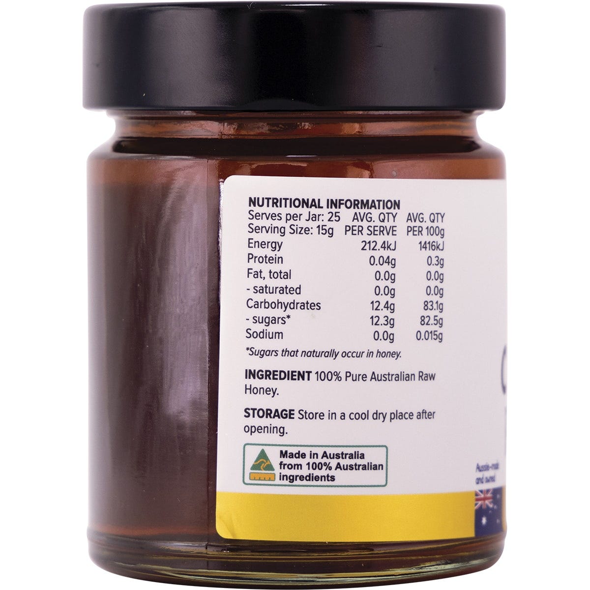 EveryOrganics Cold Smoked Raw Honey From Ethical Beehives 375g