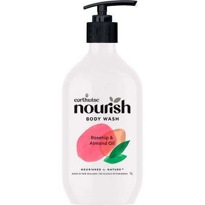 Earthwise Nourish Body Wash Rosehip & Almond Oil 1L