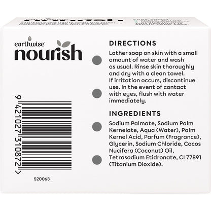 Earthwise Nourish Natural Soap Bar Coconut & Gardenia 3pk