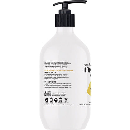 Earthwise Nourish Hand Wash Lemongrass & Manuka Honey 450ml