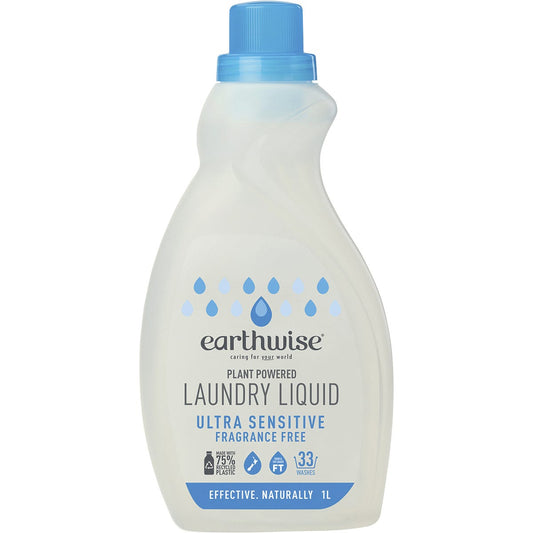 Earthwise Laundry Liquid Fragrance Free 1L