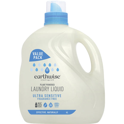 Earthwise Laundry Liquid Fragrance Free 4L