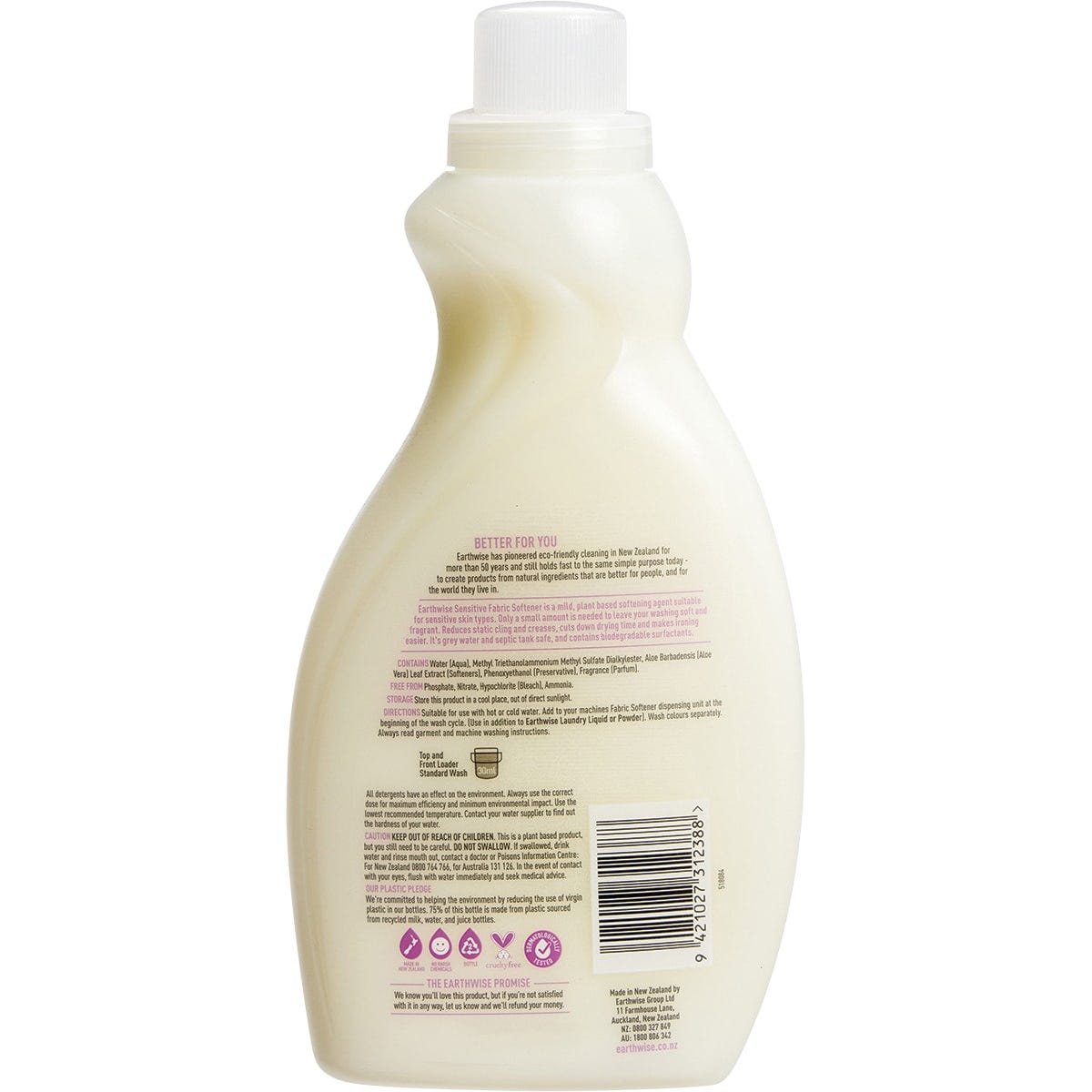 Earthwise Fabric Softener Sensitive White Lily 1L