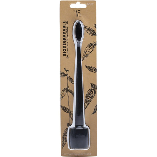 NFco. Bio Toothbrush & Stand Soft Pirate Black x8