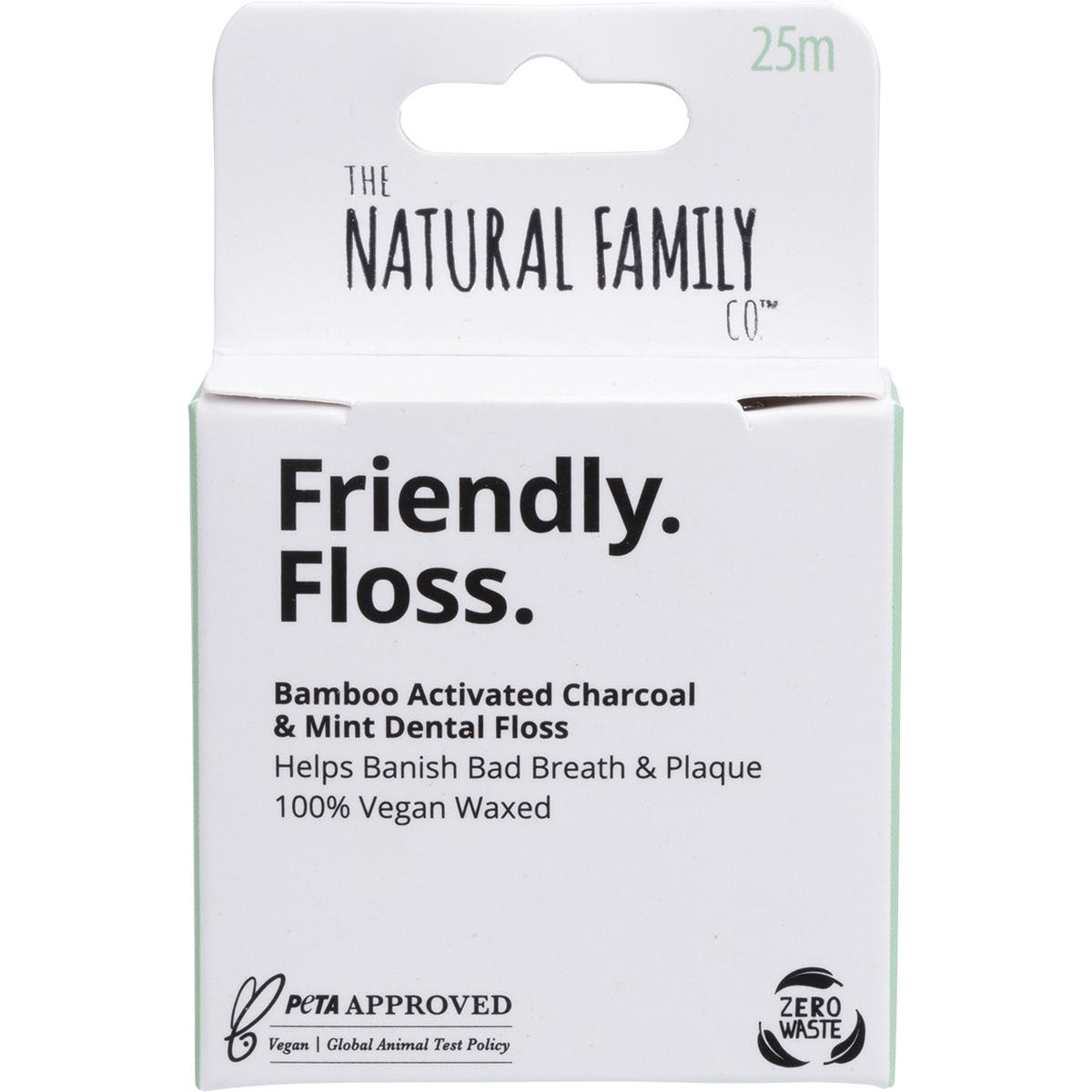 NFco. Friendly Floss Dental Floss Activated Charcoal Mint 8x25m