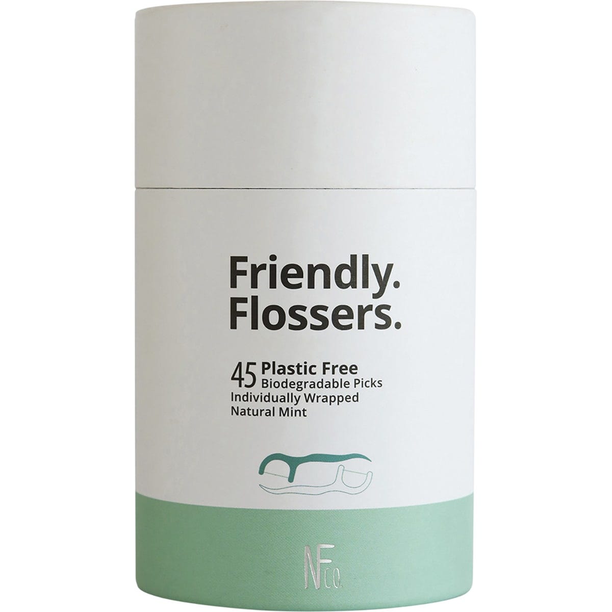 NFco. Friendly Flossers Bio Dental Picks Natural Mint 8x45pcs