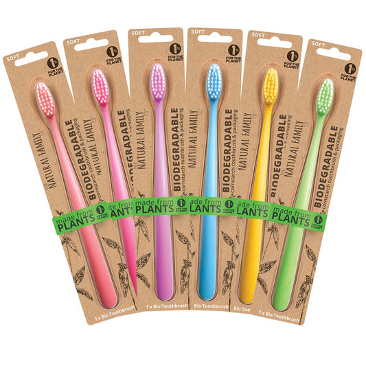 NFco. Bio Toothbrush Soft Single Assortment Neon x8