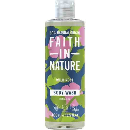 Faith In Nature Body Wash Balancing Wild Rose 400ml