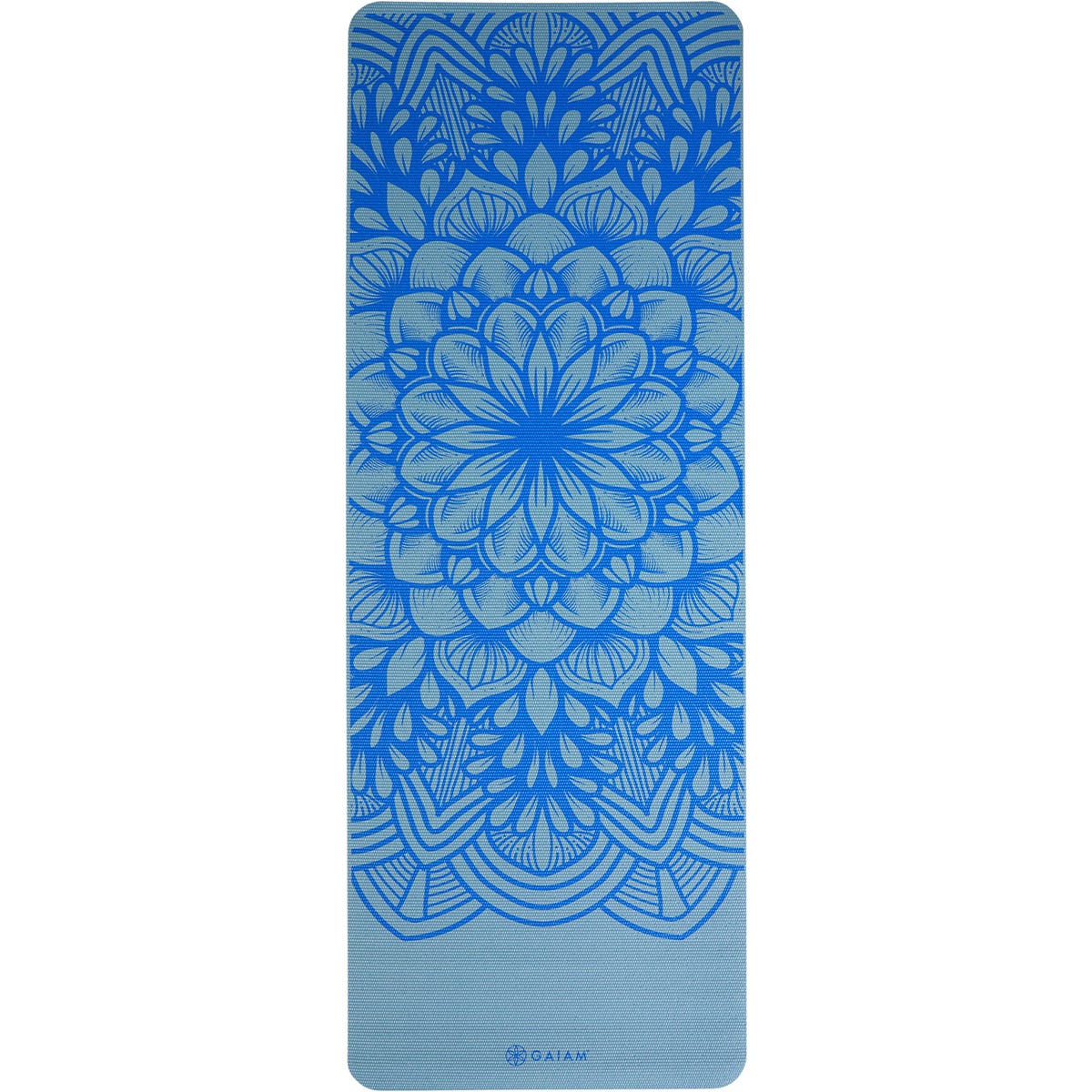 Gaiam Yoga Mat Classic Starter 3mm Blue Flower 61cm x 173cm