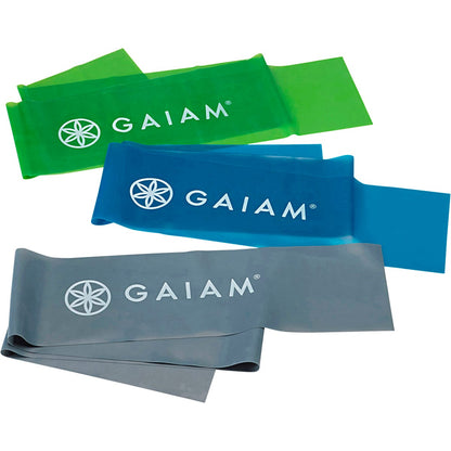 Gaiam Strength & Flexibility Kit Light, Medium & Heavy Bands