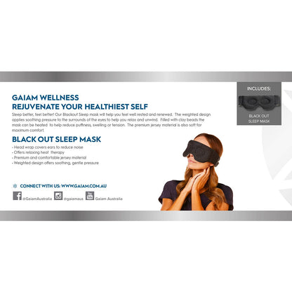 Gaiam Revive and Renew Black Out Sleep Mask