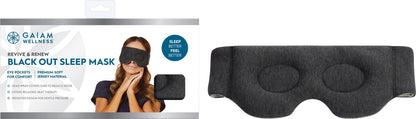 Gaiam Revive and Renew Black Out Sleep Mask