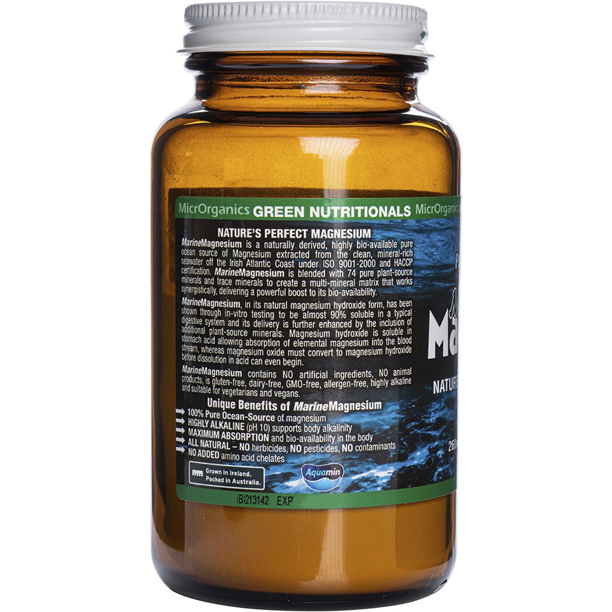 Green Nutritionals Marine Magnesium Powder 260mg 100g