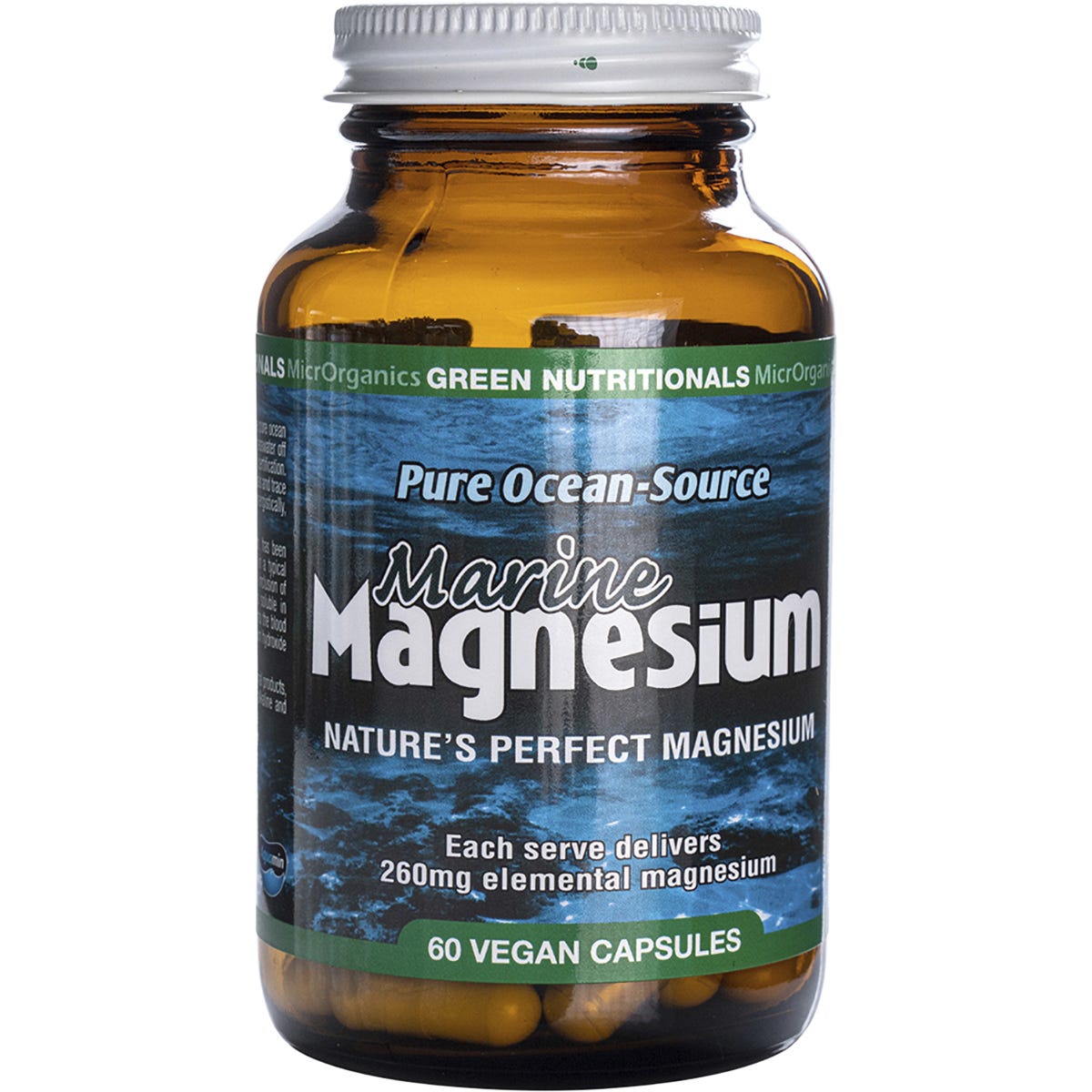 Green Nutritionals Marine Magnesium Vegan Capsules 260mg 60 Caps