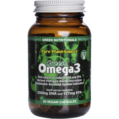 Green Nutritionals Green Omega3 Vegan Capsules 255mg + 127mg 30 Caps