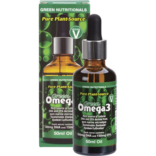 Green Nutritionals Green Omega3 Vegan Drops 300mg DHA+150mg EPA 50ml