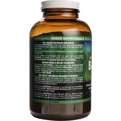 Green Nutritionals Barleygrass 100% Australian Organic 200g