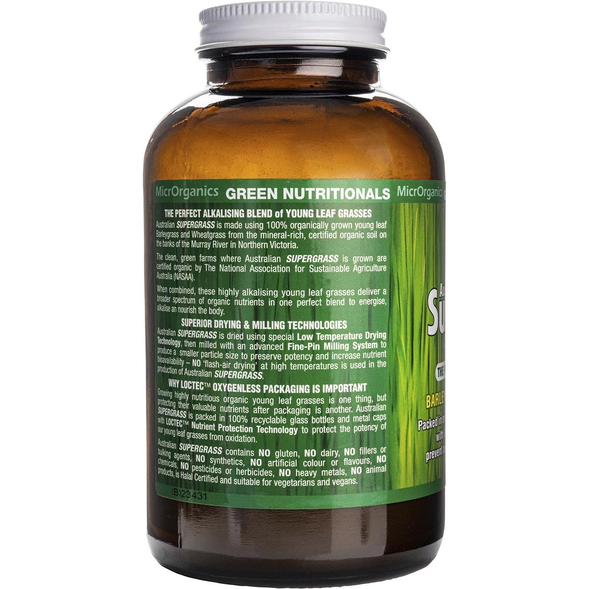 Green Nutritionals Organic Supergrass Powder 200g