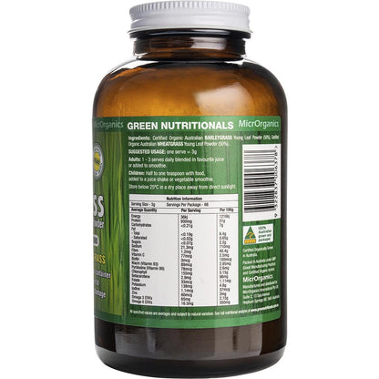 Green Nutritionals Organic Supergrass Powder 200g