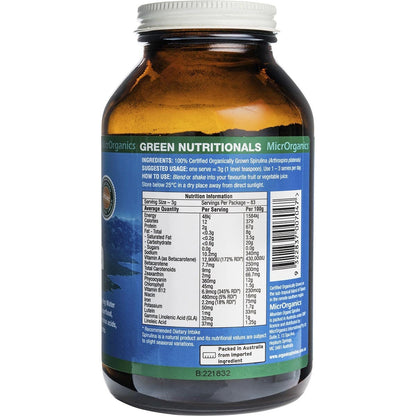 Green Nutritionals Mountain Organic Spirulina Powder 250g