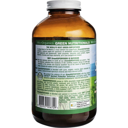 Green Nutritionals Organic Green Superfoods Powder 450g