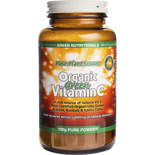 Green Nutritionals Organic Green Vitamin C Powder 600mg 100g