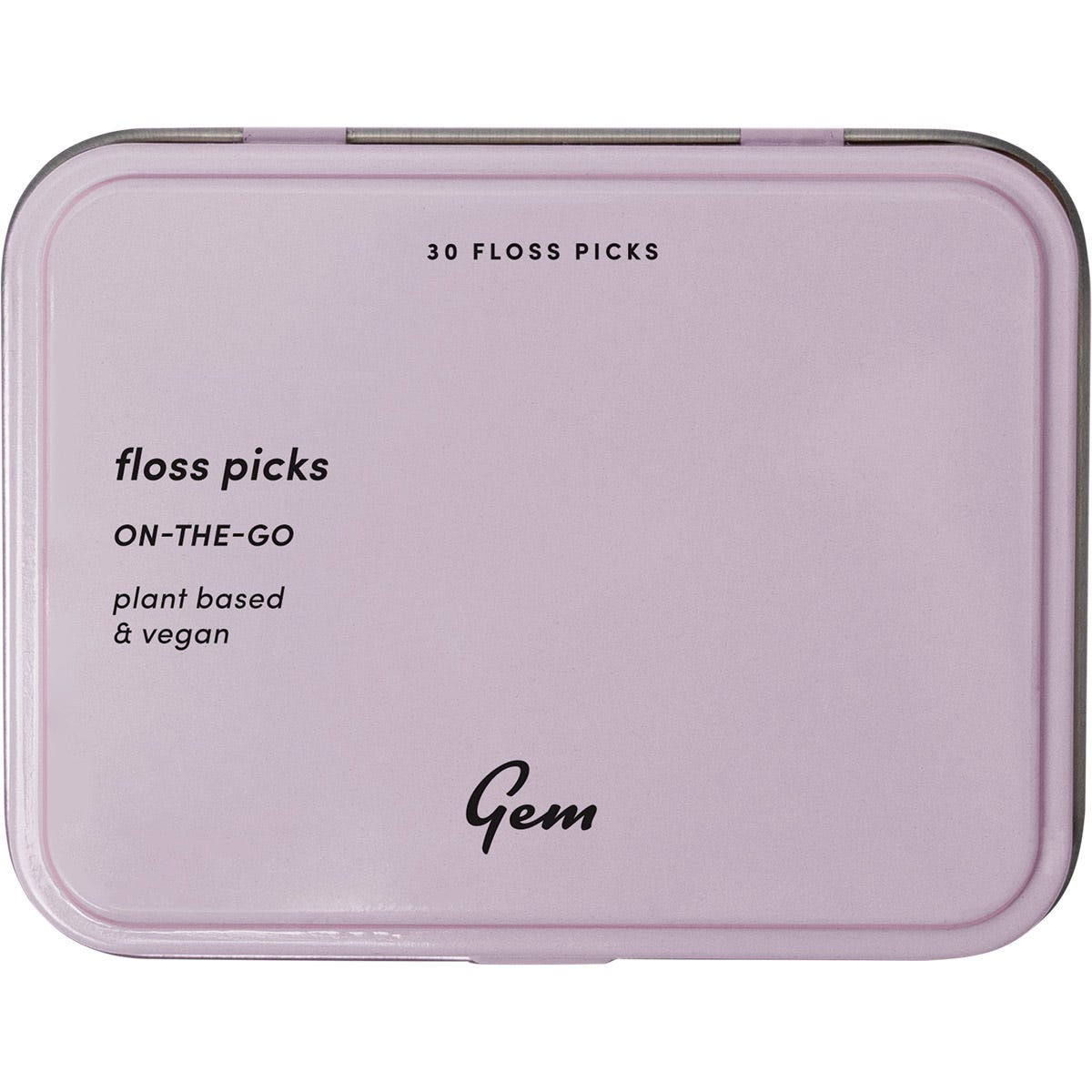 Gem Floss Picks On The Go Tin 30pcs