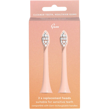 Gem Electric Toothbrush Replacement Heads Watermelon 2pk