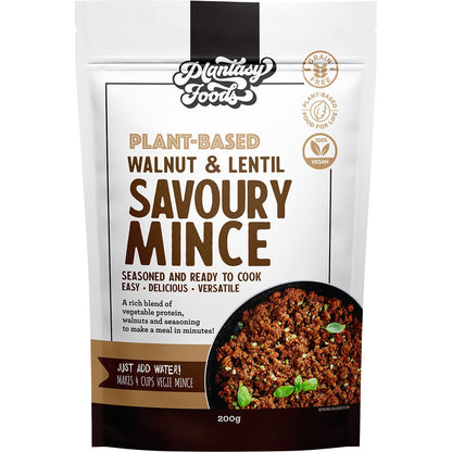 Plantasy Foods Walnut & Lentil Savoury Mince 200g