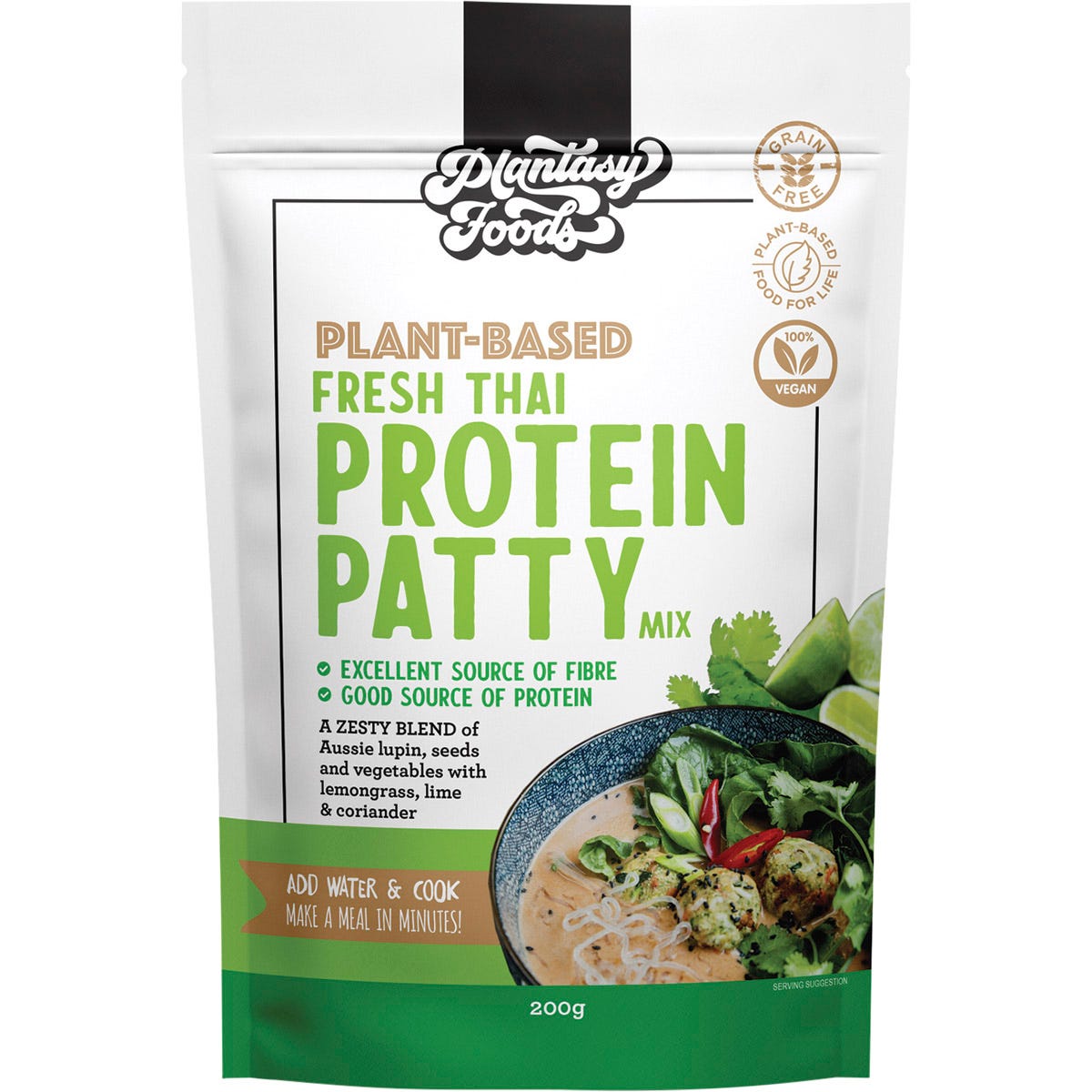 Plantasy Foods Protein Patty Mix Fresh Thai 200g