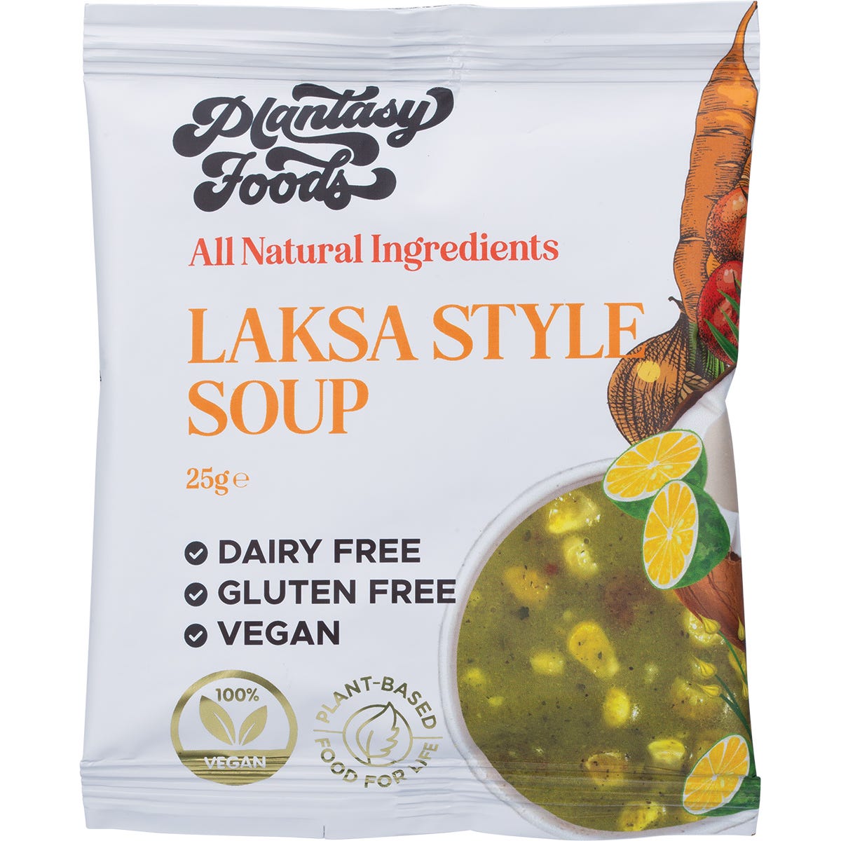 Plantasy Foods The Good Soup Laksa with Kaffir Lime and Coconut 7x25g