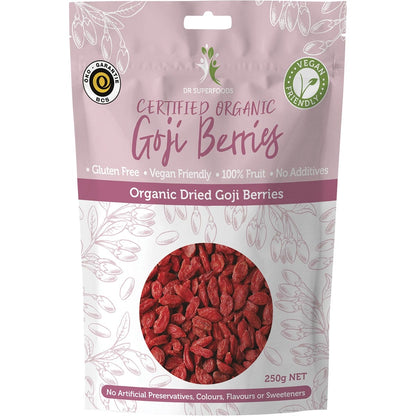 Dr Superfoods Dried Goji Berries Certified Organic 250g