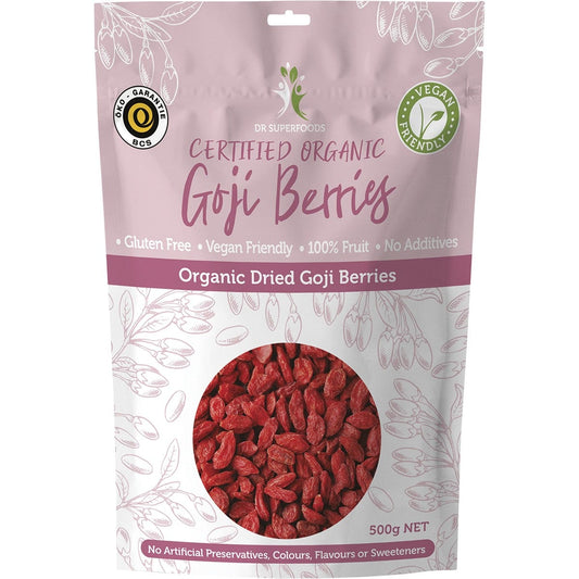 Dr Superfoods Dried Goji Berries Certified Organic 500g