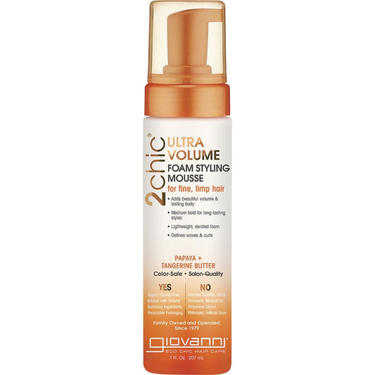 Giovanni Styling Mousse 2chic Ultra Volume Fine, Limp Hair 207ml