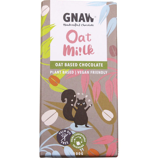 Gnaw Chocolate Handcrafted Oat Mi!lk Chocolate 12x100g