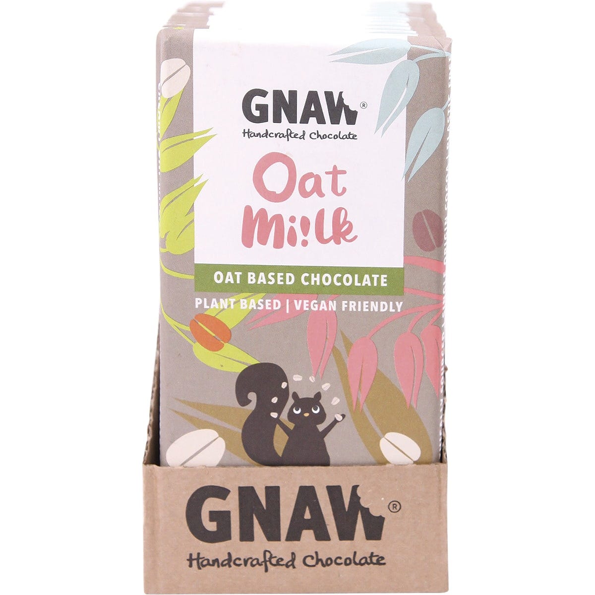 Gnaw Chocolate Handcrafted Oat Mi!lk Chocolate 12x100g