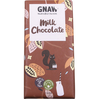 Gnaw Chocolate Handcrafted Milk Chocolate 12x100g