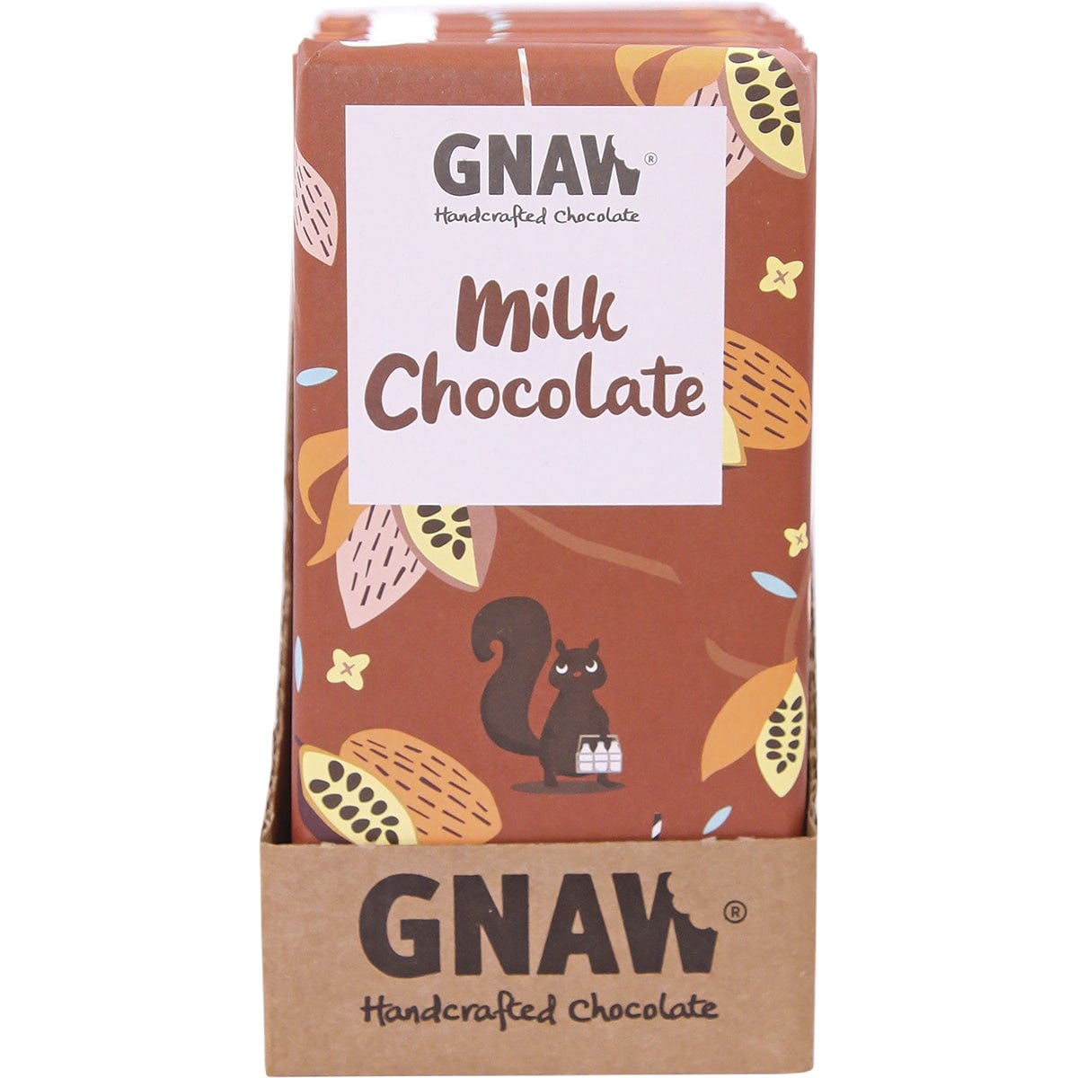 Gnaw Chocolate Handcrafted Milk Chocolate 12x100g