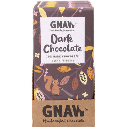 Gnaw Chocolate Handcrafted Dark Chocolate 70% 12x100g