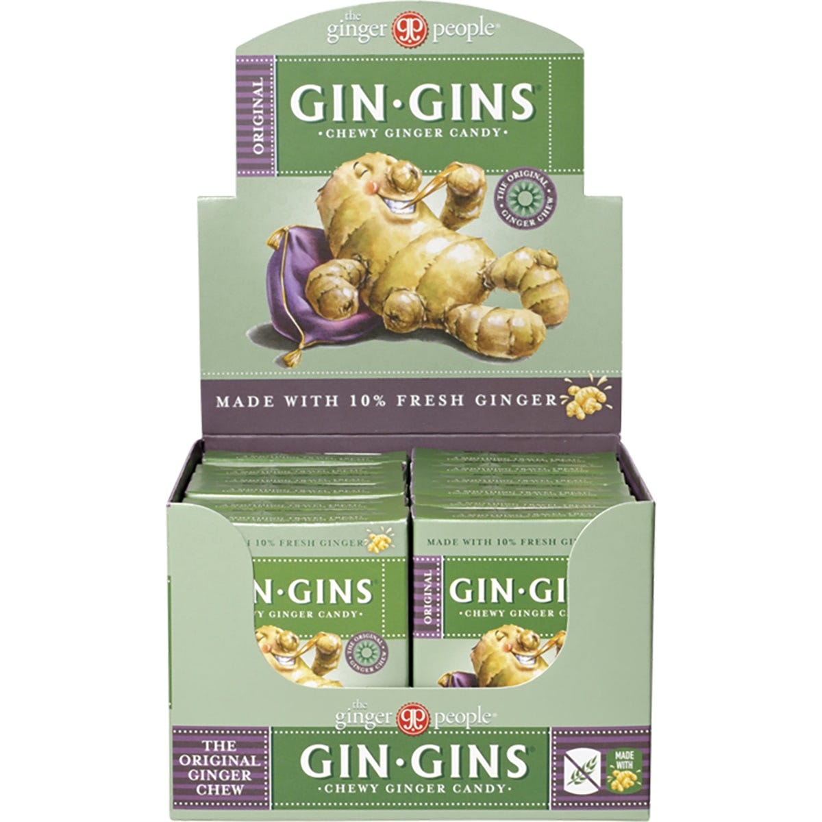 The Ginger People Gin Gins Ginger Candy Chewy Original 12x42g