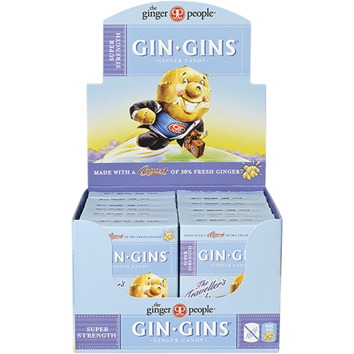 The Ginger People Gin Gins Ginger Candy Super Strength 12x31g