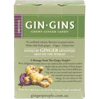 The Ginger People Gin Gins Ginger Candy Chewy Original 12x84g