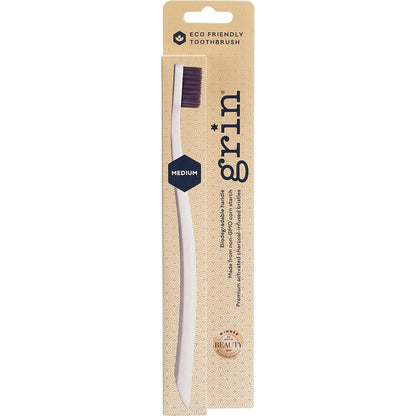 Grin Biodegradable Toothbrush Medium Ivory Desert x8