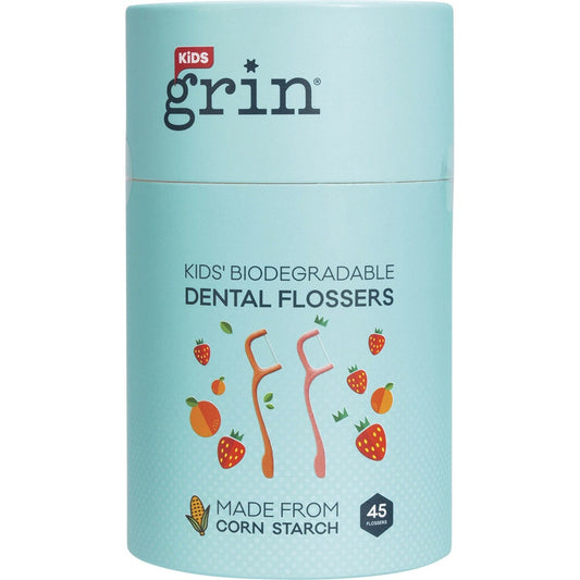 Grin Biodegradable Dental Flossers Kids 45pk