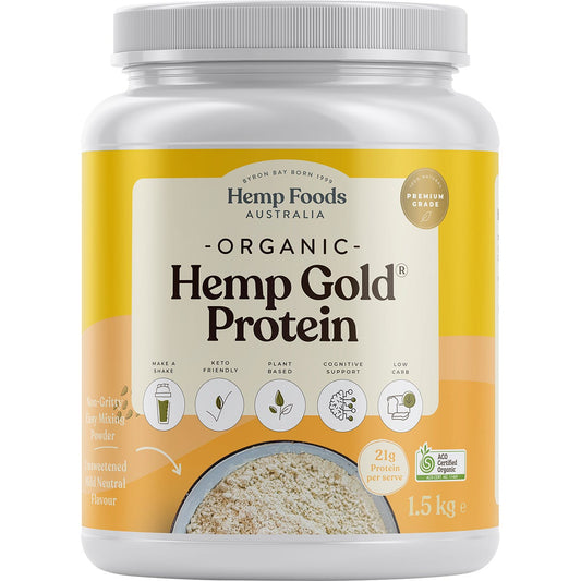 Hemp Foods Australia Organic Hemp Gold Protein 1.5kg