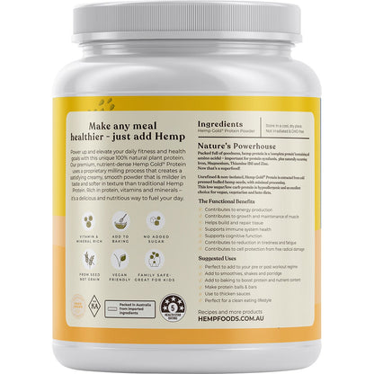 Hemp Foods Australia Organic Hemp Gold Protein 1.5kg