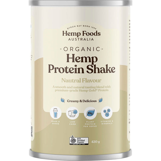 Hemp Foods Australia Organic Hemp Protein Shake Natural 420g