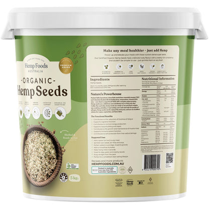 Hemp Foods Australia Organic Hemp Seeds Hulled 5kg