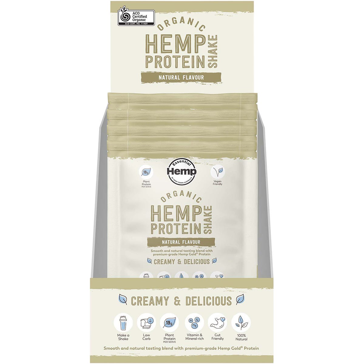 Hemp Foods Australia Organic Hemp Protein Natural 7x35g