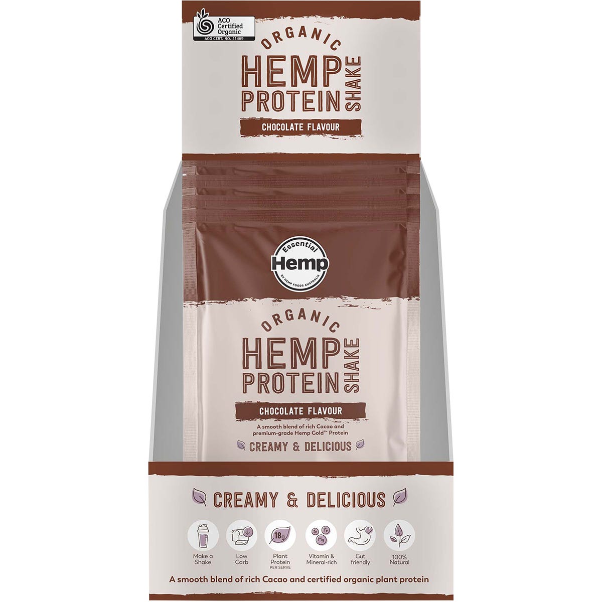 Hemp Foods Australia Organic Hemp Protein Chocolate 7x35g